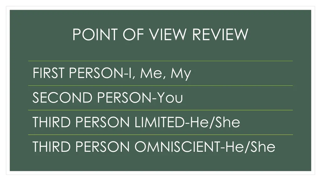 point of view review