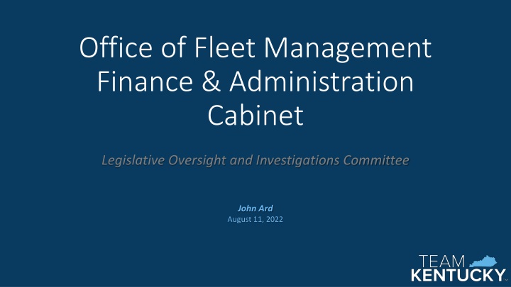 office of fleet management finance administration