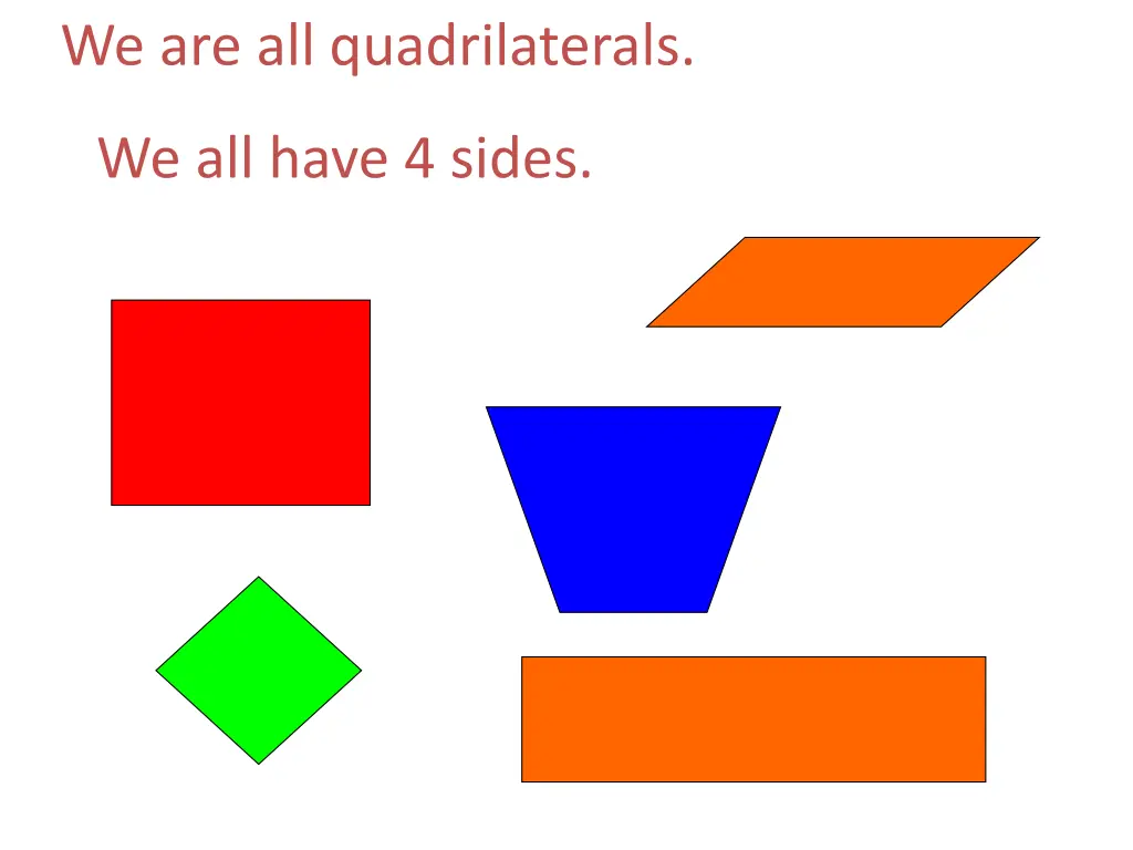 we are all quadrilaterals