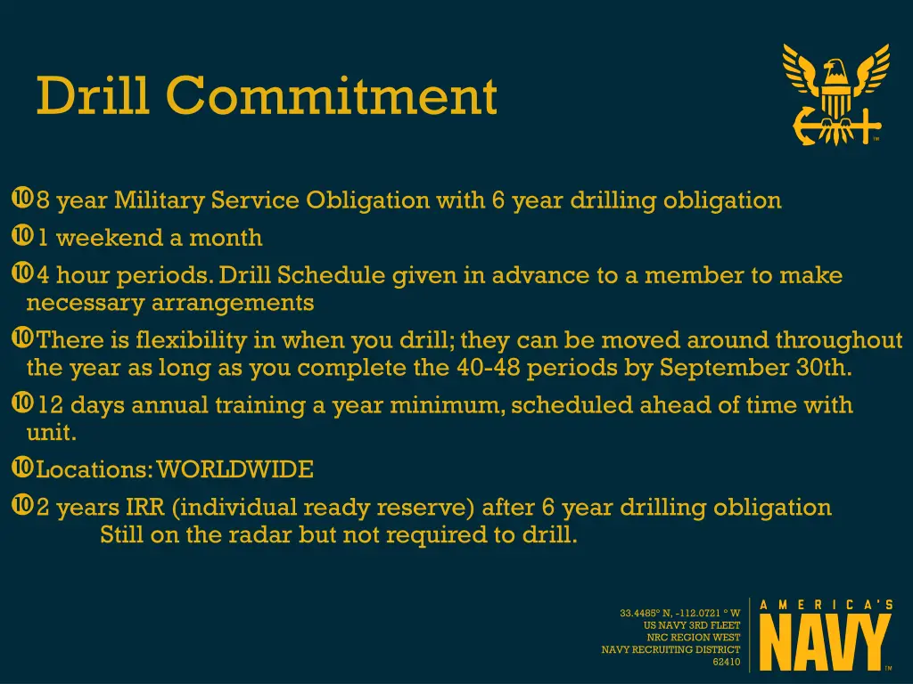 drill commitment