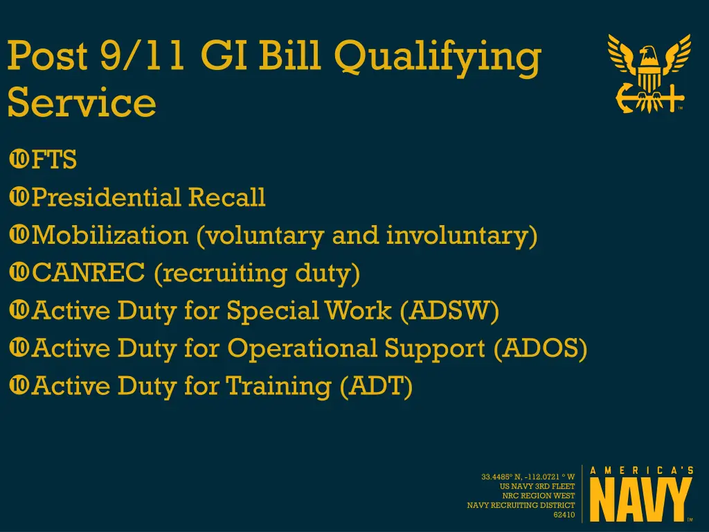 post 9 11 gi bill qualifying service