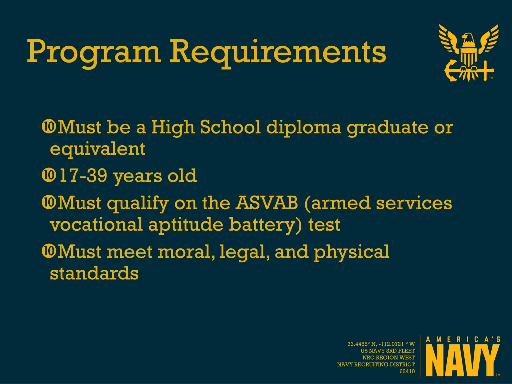 program requirements