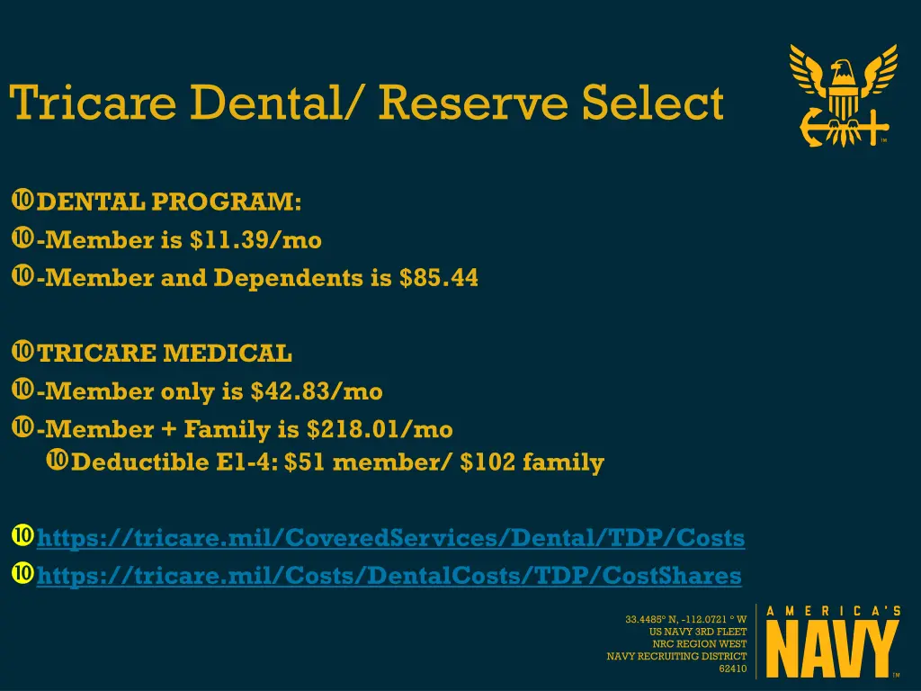 tricare dental reserve select