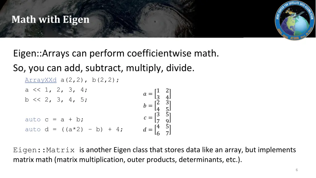 math with eigen