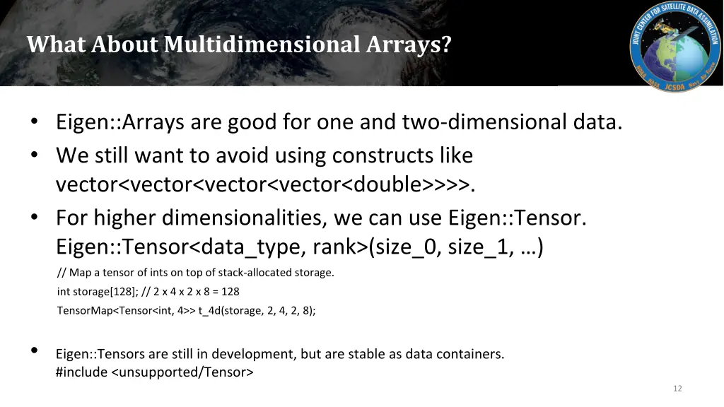 what about multidimensional arrays