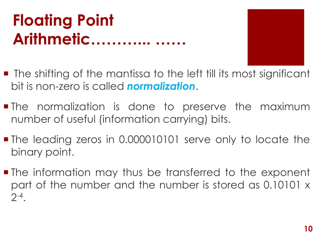 floating point arithmetic 4