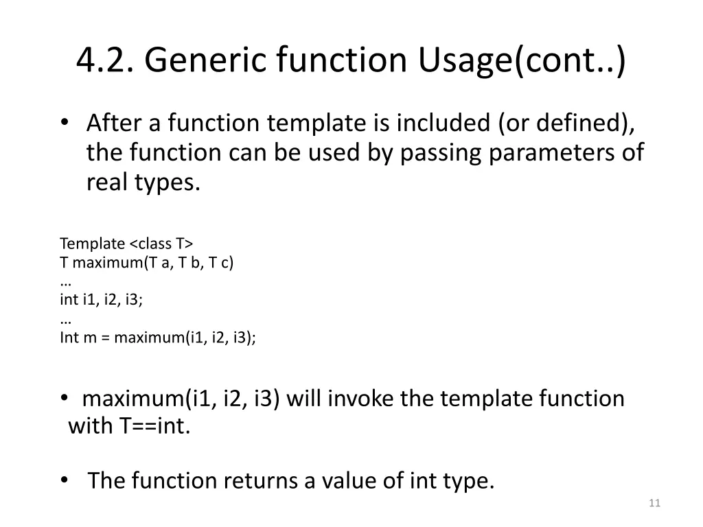 4 2 generic function usage cont