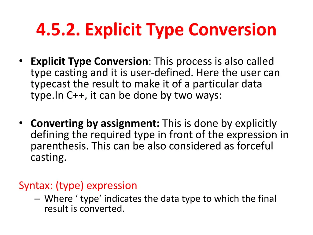 4 5 2 explicit type conversion