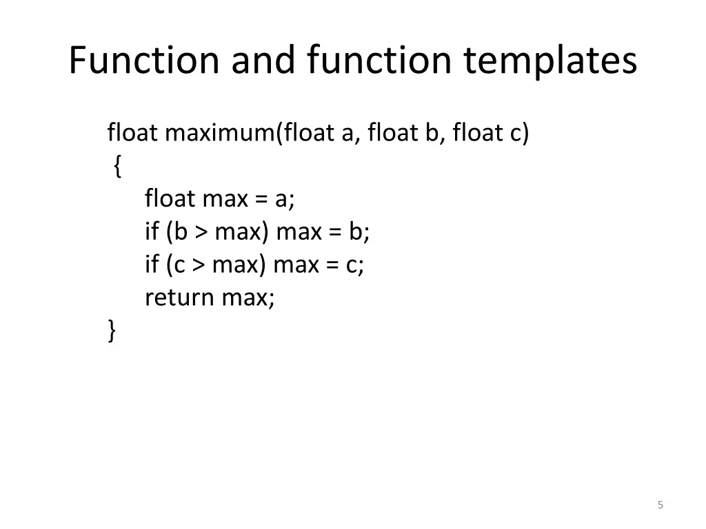 function and function templates