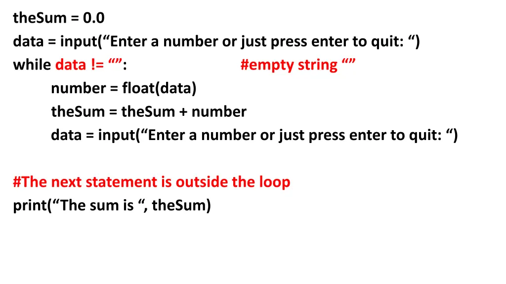 thesum 0 0 data input enter a number or just