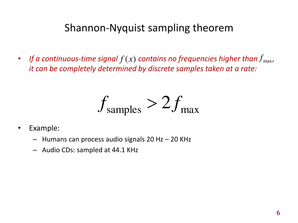 shannon nyquist sampling theorem