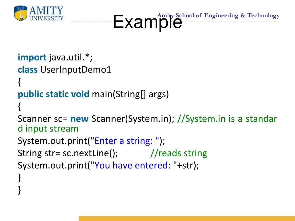 amity school of engineering technology example 1