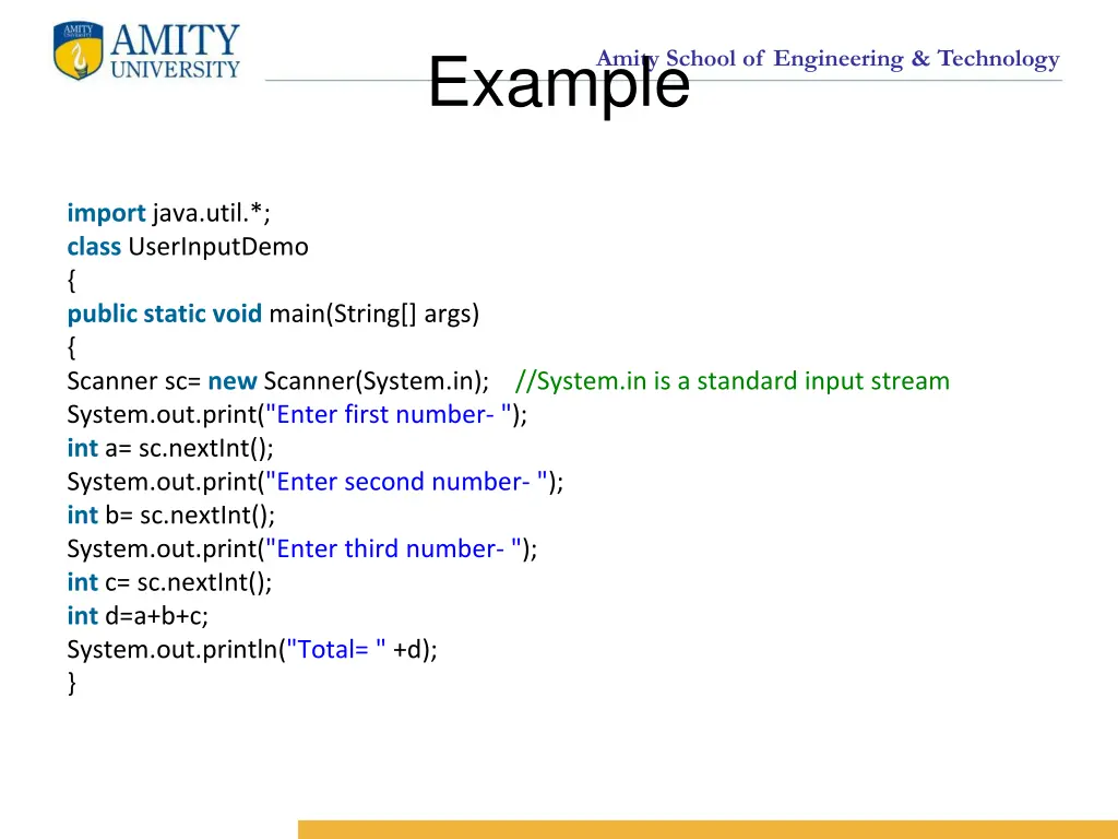 amity school of engineering technology example