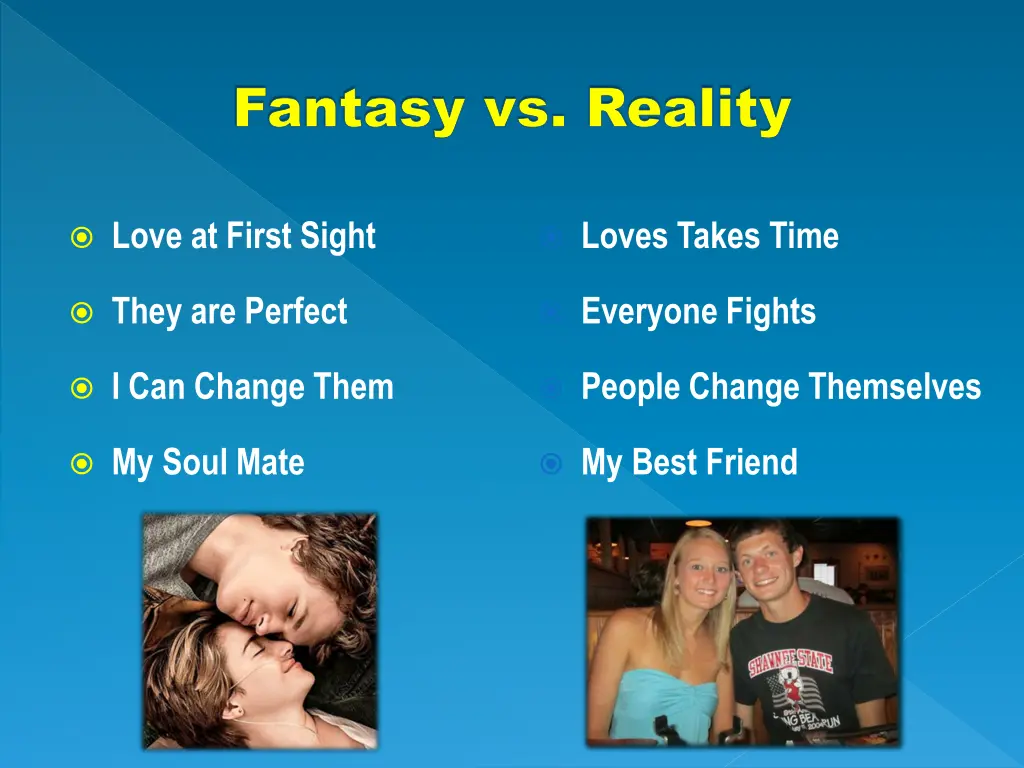 fantasy vs reality