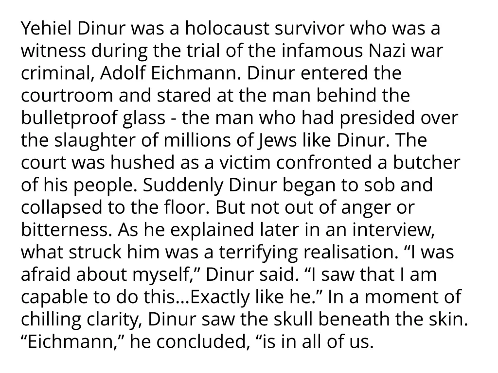 yehiel dinur was a holocaust survivor