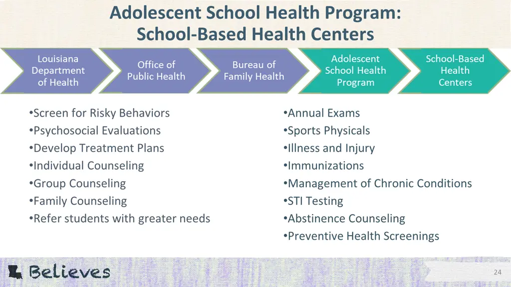 adolescent school health program school based