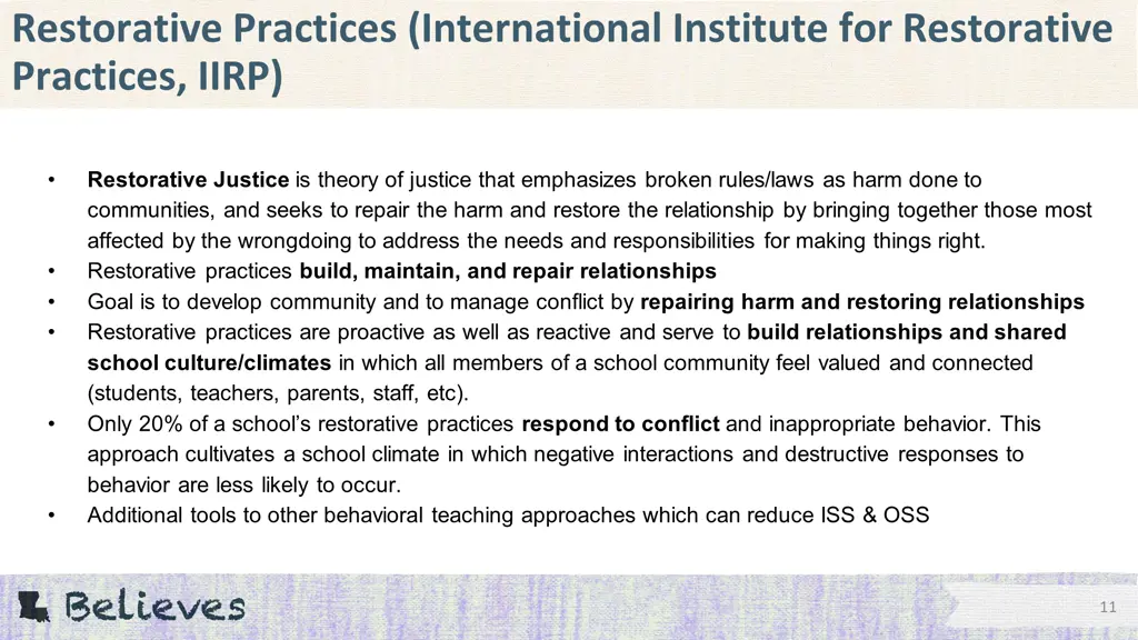 restorative practices international institute