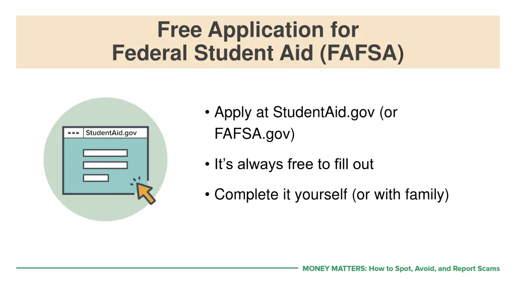 free application for federal student aid fafsa