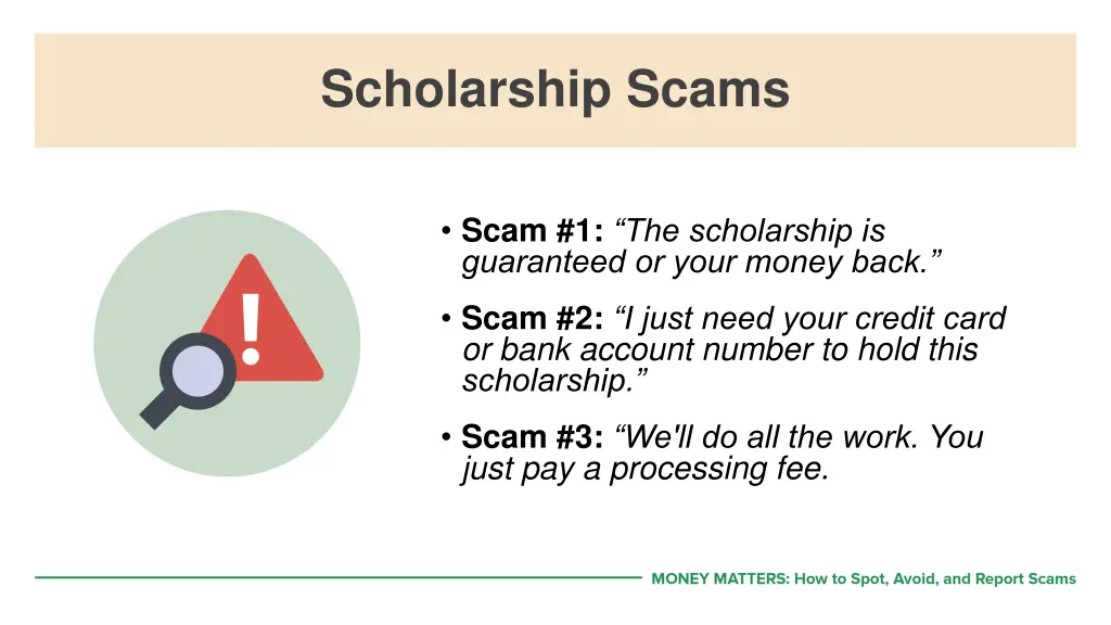 scholarship scams