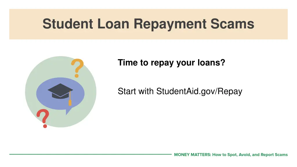 student loan repayment scams