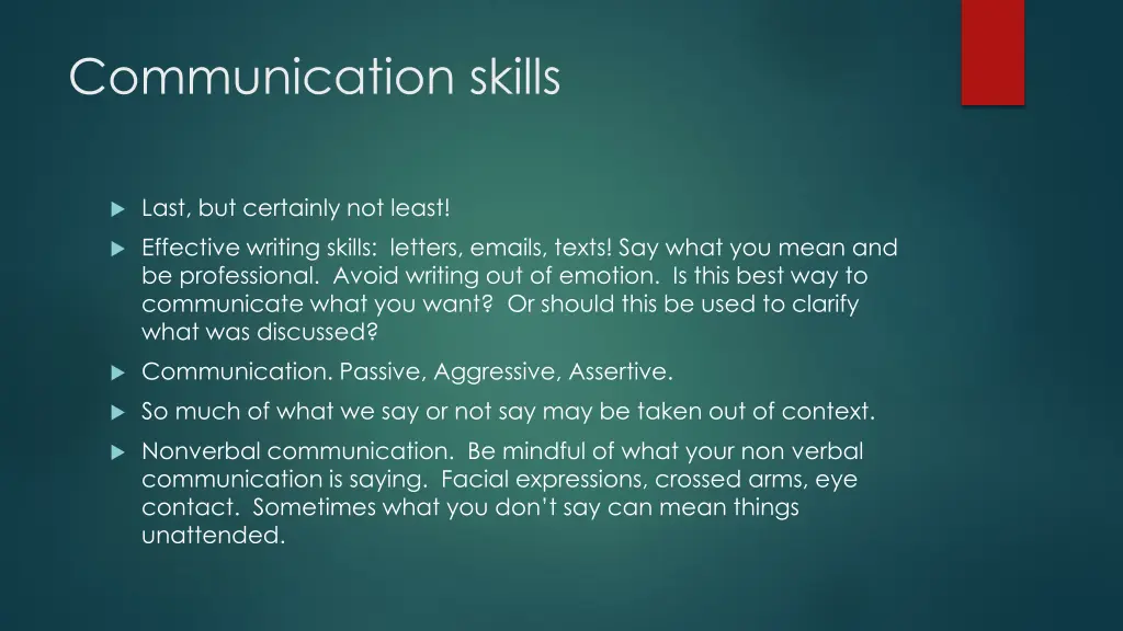 communication skills