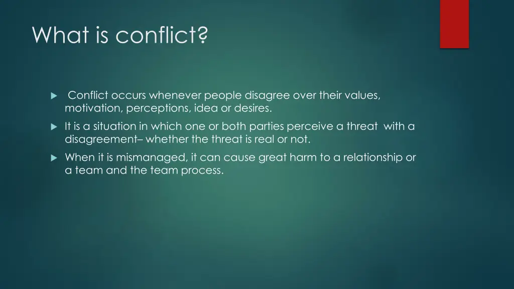 what is conflict