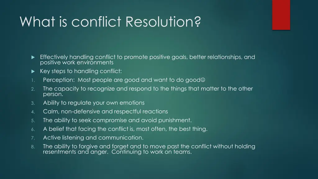 what is conflict resolution