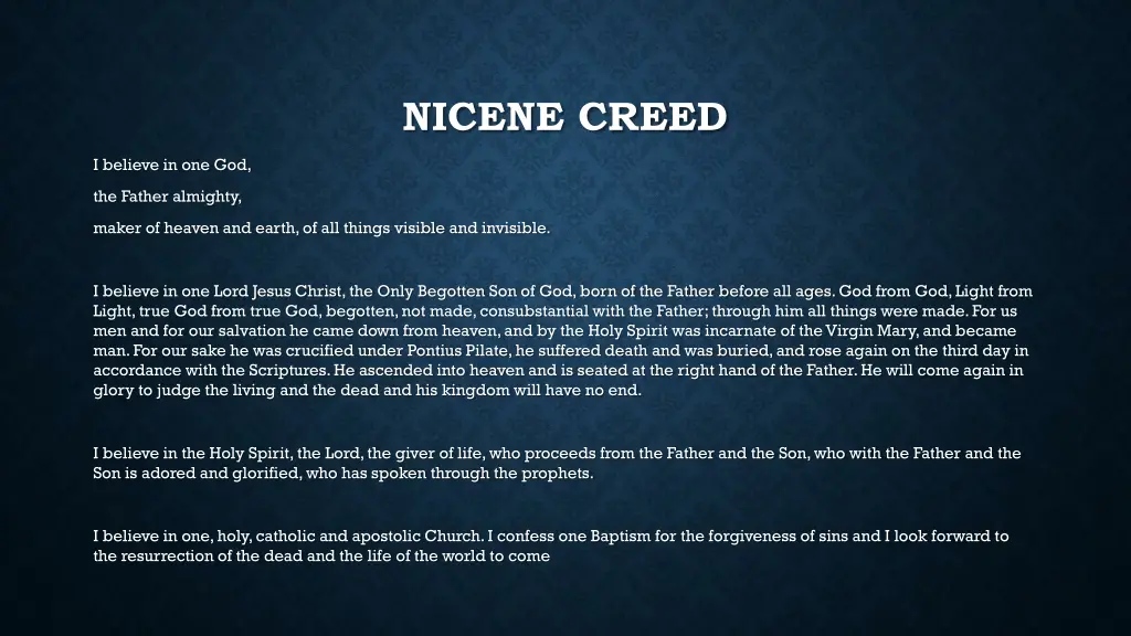 nicene creed