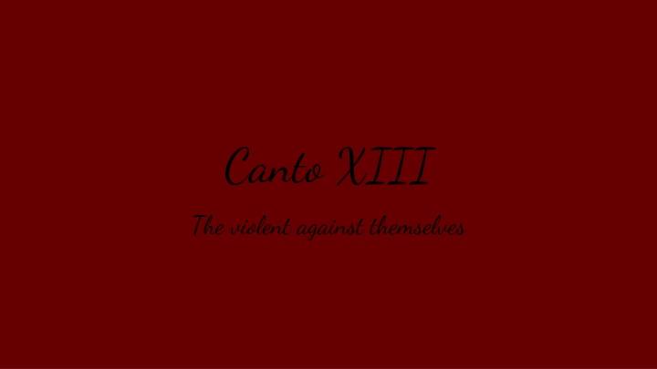 canto xiii