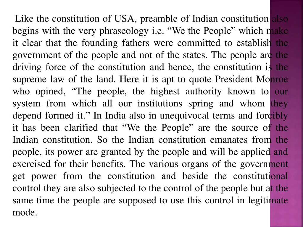 like the constitution of usa preamble of indian