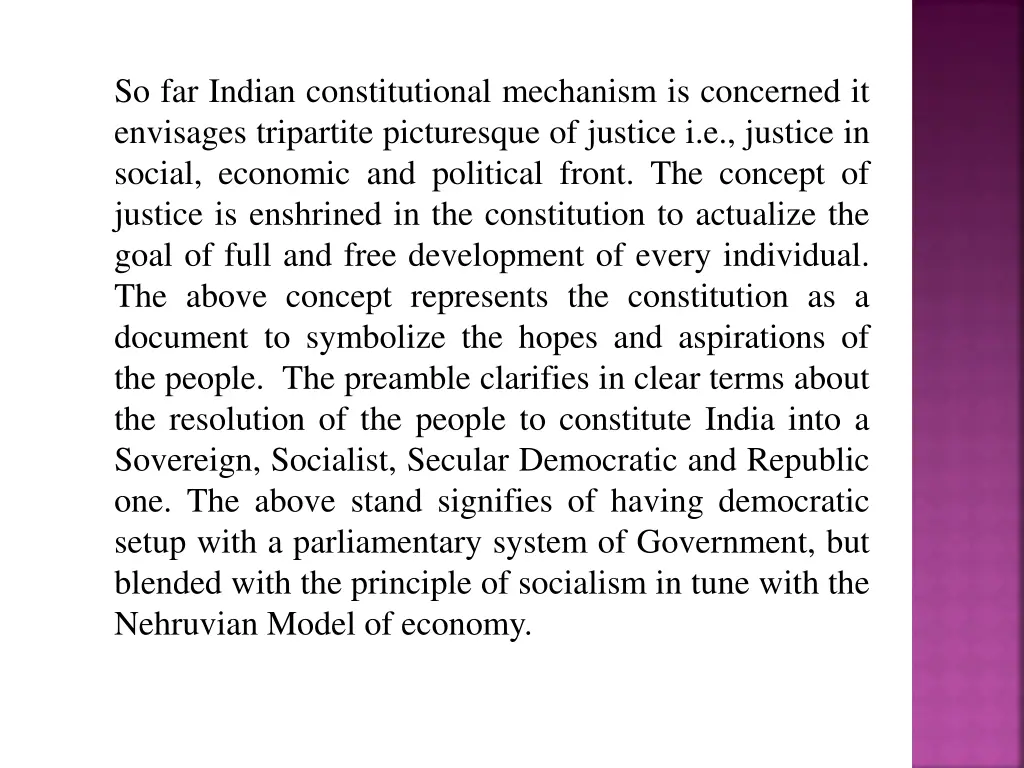 so far indian constitutional mechanism