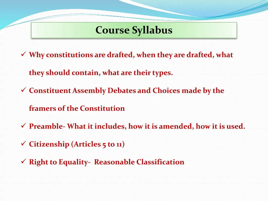 course syllabus