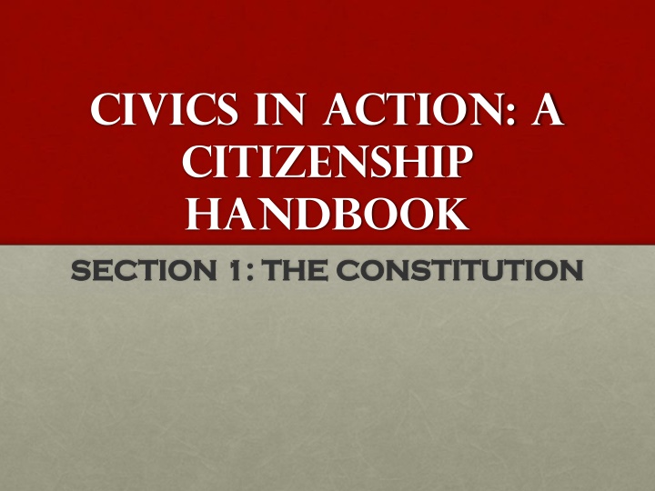 civics in action a citizenship handbook section