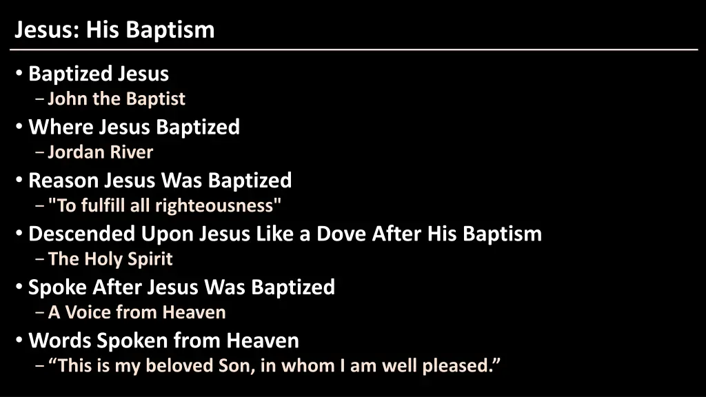 jesus his baptism