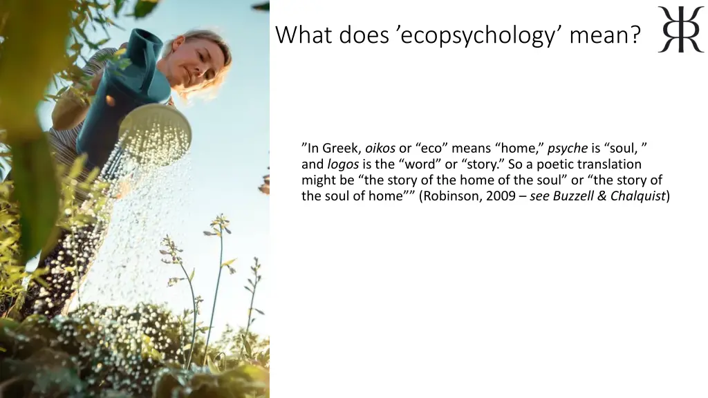 what does ecopsychology mean