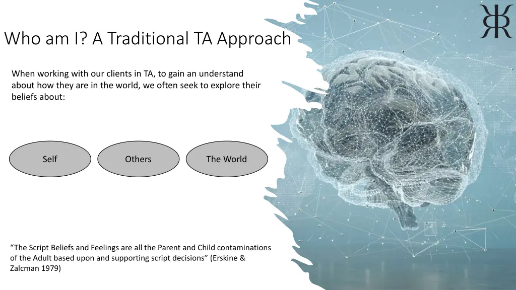 who am i a traditional ta approach 1