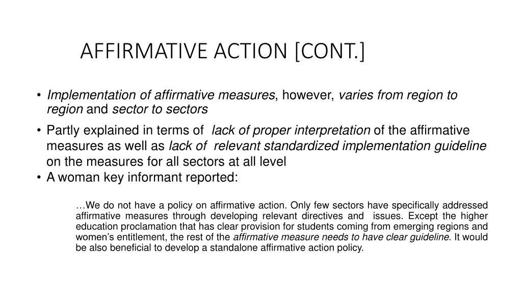 affirmative action cont 1