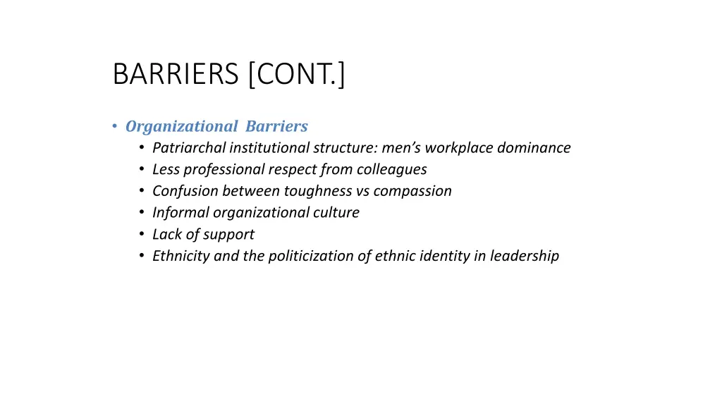 barriers cont 9