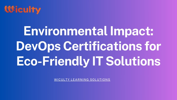 environmental impact devops certifications