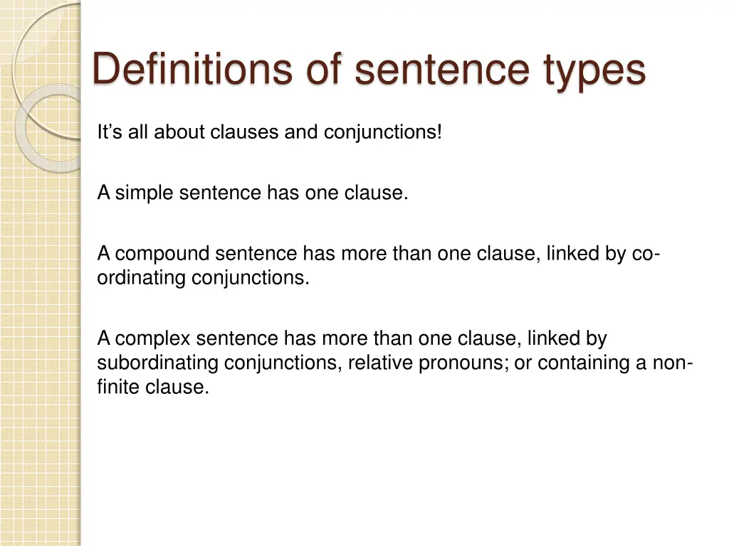 definitions of sentence types