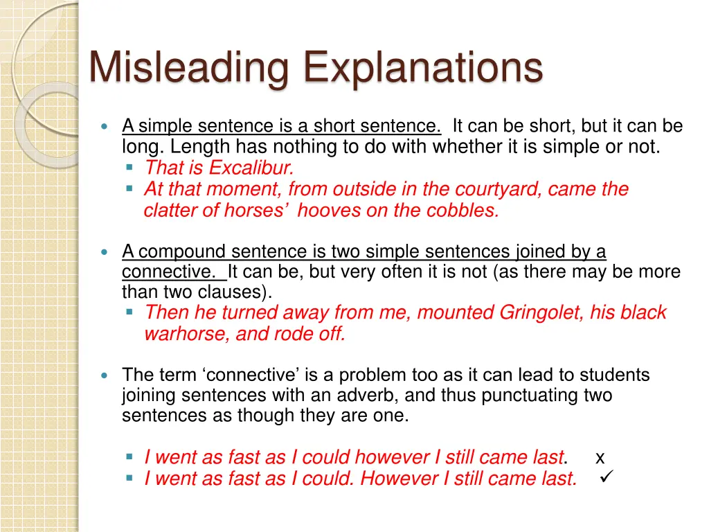 misleading explanations