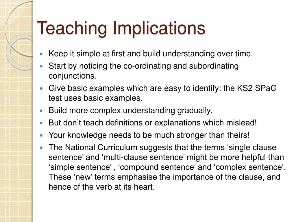 teaching implications