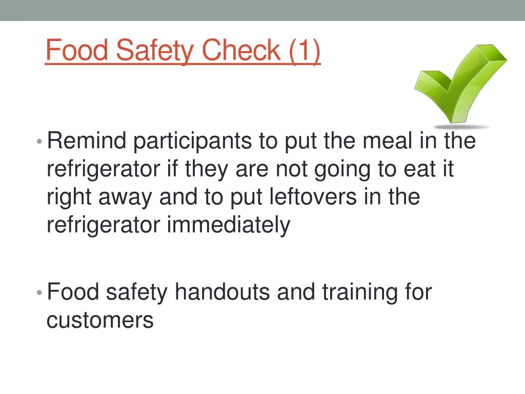 food safety check 1