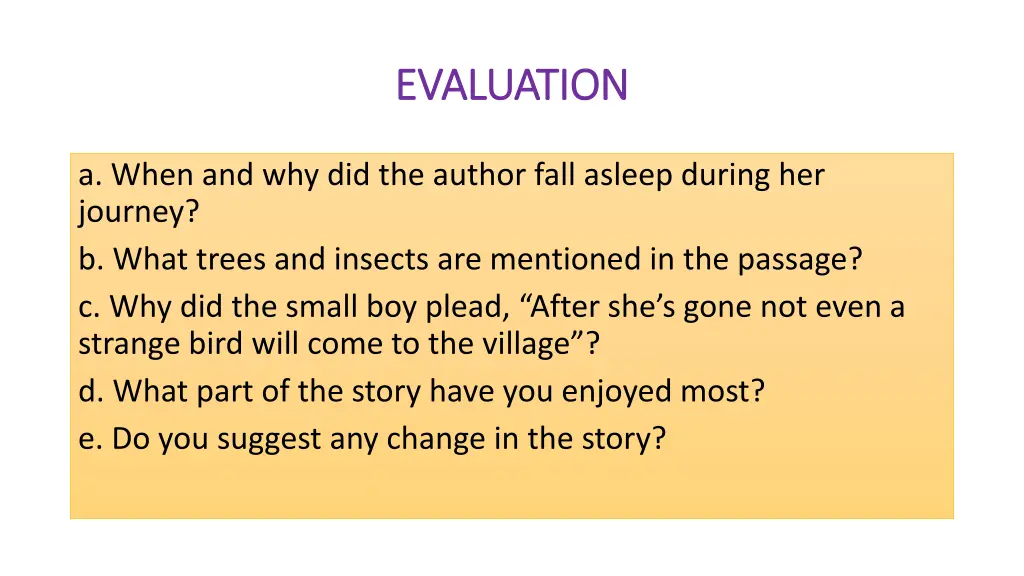 evaluation evaluation