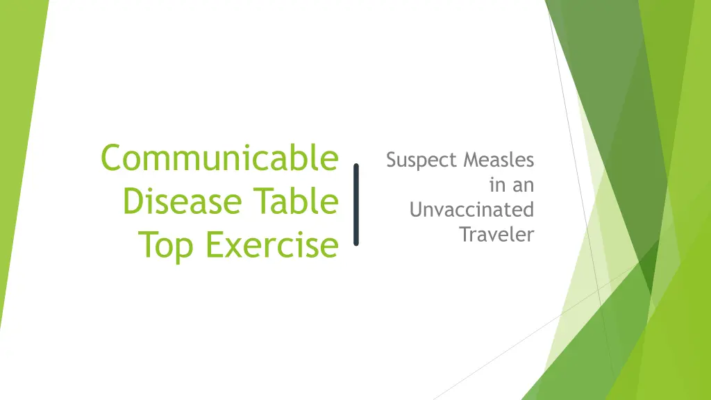 communicable disease table top exercise