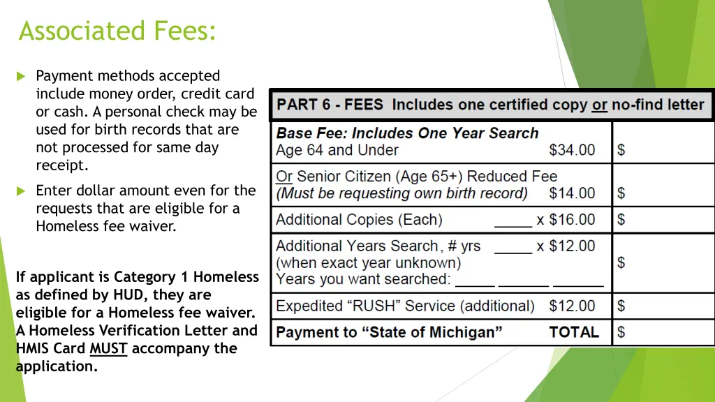 associated fees