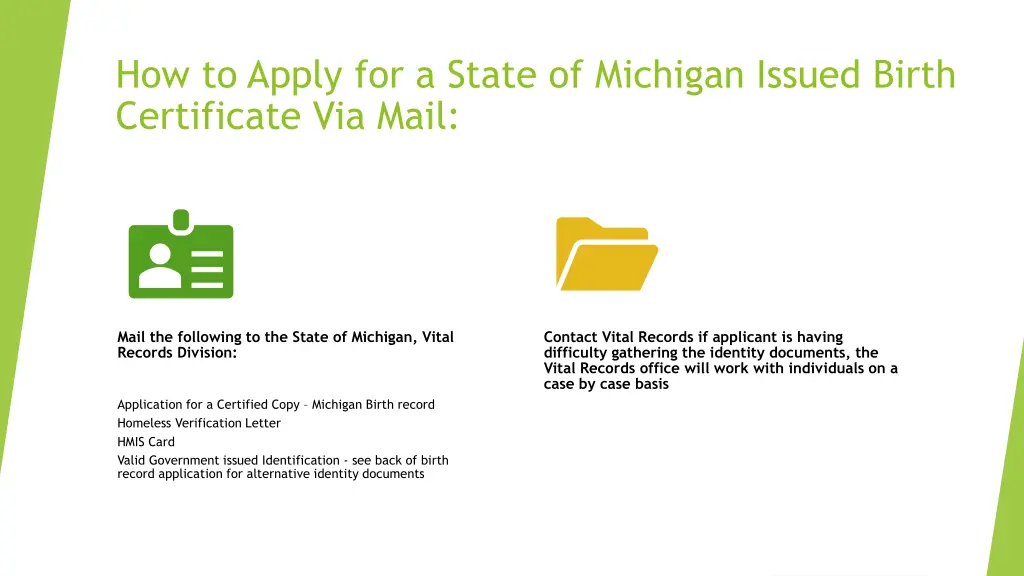 how to apply for a state of michigan issued birth