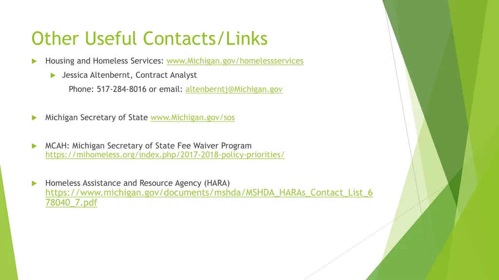 other useful contacts links