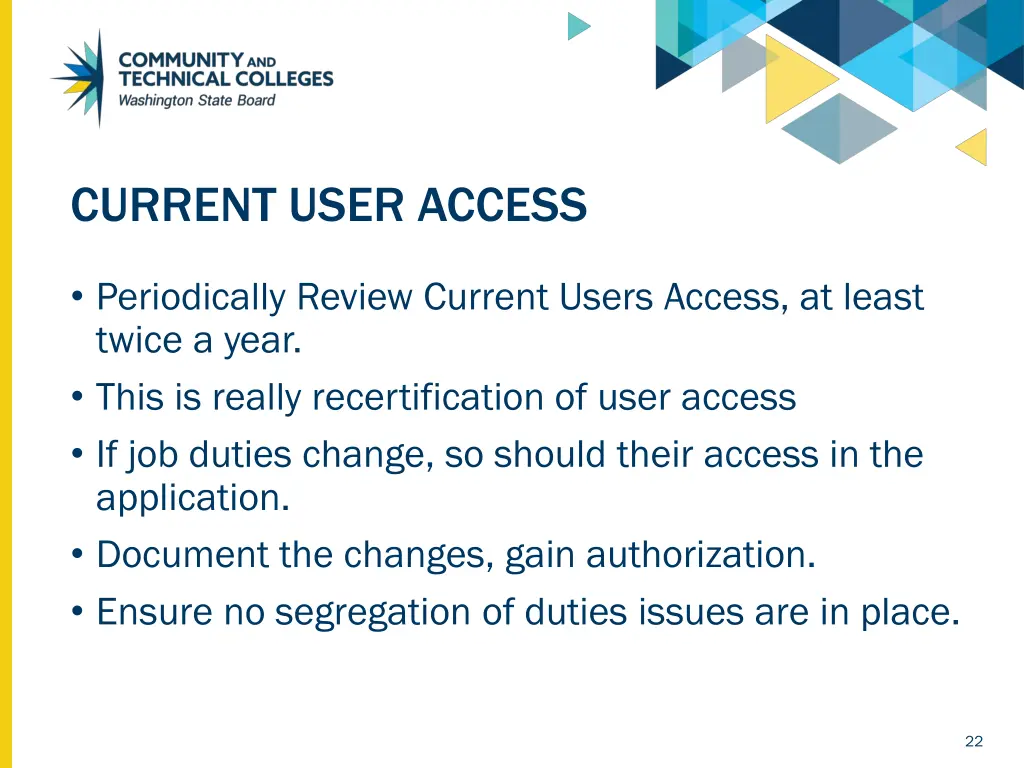 current user access