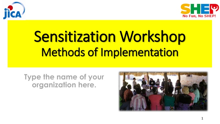 sensitization sensitization workshop methods